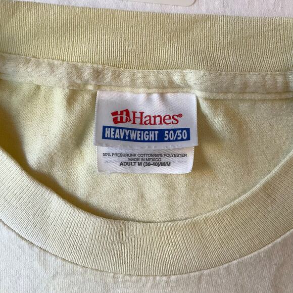 Hanes Men’s Short Sleeve T-shirt size M (38-40), Tie Dye Yellow, Camp Taylor - Picture 6 of 7